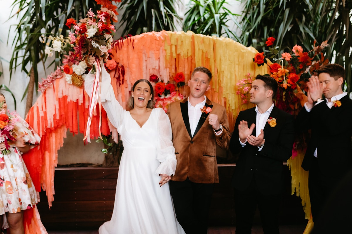 Bride And Groom Just Married At Post Office Hotel Photographed by Miranda Stokkel